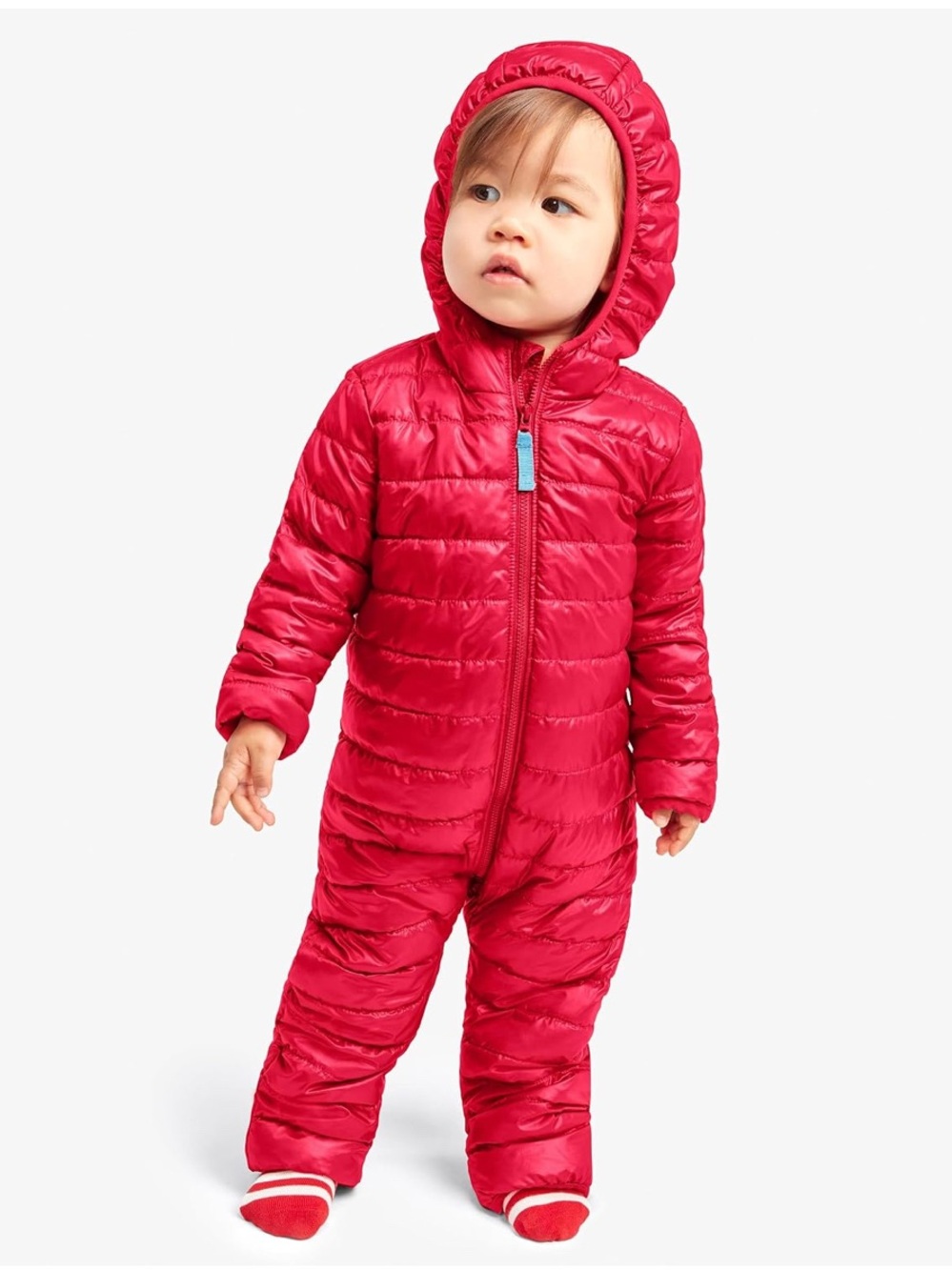 Primary Baby Puffer Suit - Cherry